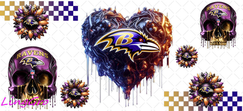 UV DTF Cup Wrap Transfer NEL Football Theme Waterproof Decal