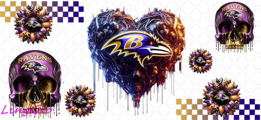 UV DTF Cup Wrap Transfer NEL Football Theme Waterproof Decal