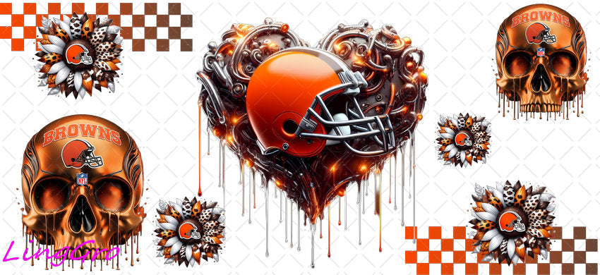 UV DTF Cup Wrap Transfer NEL Football Theme Waterproof Decal