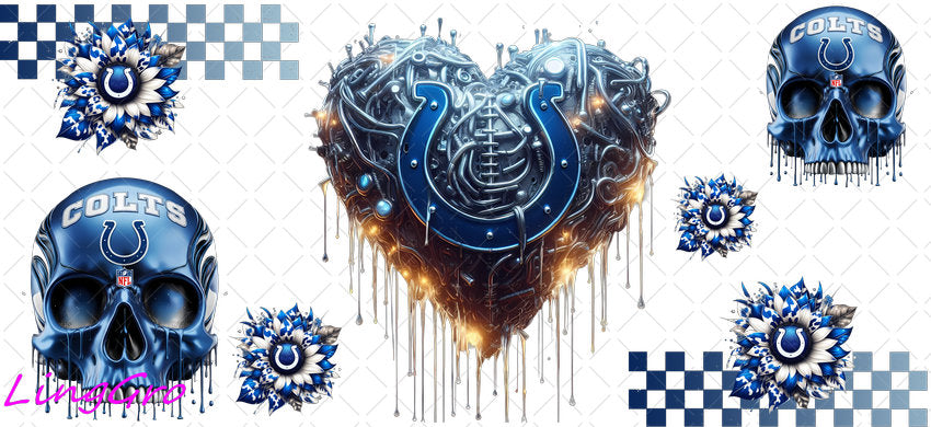 UV DTF Cup Wrap Transfer NEL Football Theme Waterproof Decal