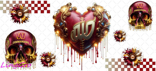 UV DTF Cup Wrap Transfer NEL Football Theme Waterproof Decal