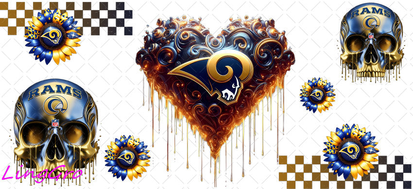 UV DTF Cup Wrap Transfer NEL Football Theme Waterproof Decal