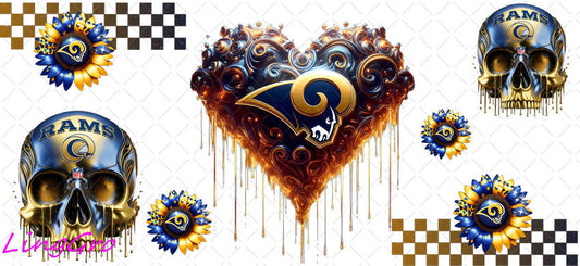 UV DTF Cup Wrap Transfer NEL Football Theme Waterproof Decal