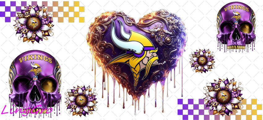 UV DTF Cup Wrap Transfer NEL Football Theme Waterproof Decal