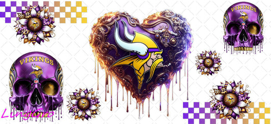 UV DTF Cup Wrap Transfer NEL Football Theme Waterproof Decal