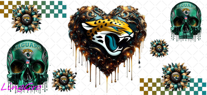 UV DTF Cup Wrap Transfer NEL Football Theme Waterproof Decal