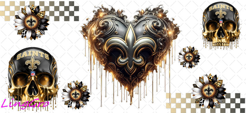 UV DTF Cup Wrap Transfer NEL Football Theme Waterproof Decal