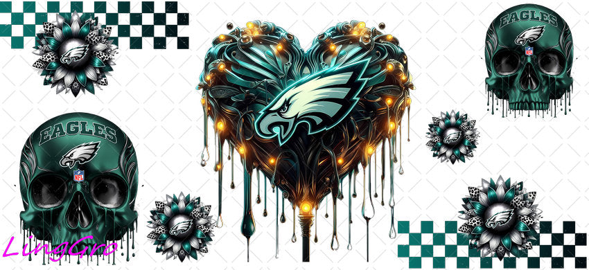 UV DTF Cup Wrap Transfer NEL Football Theme Waterproof Decal