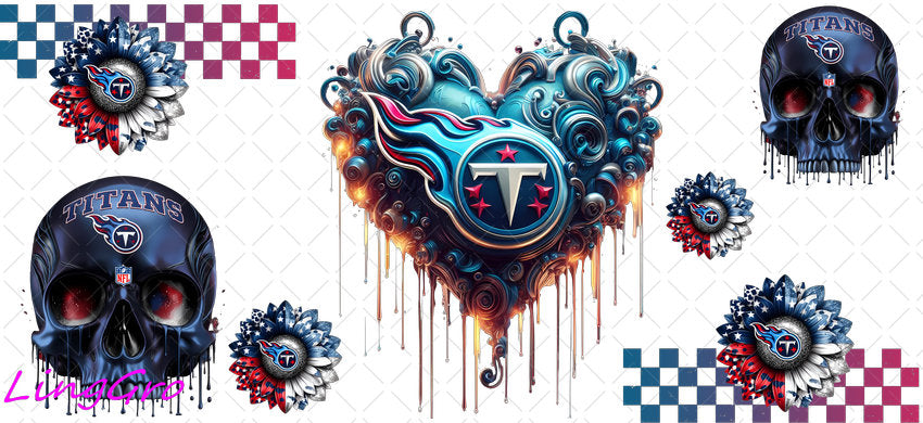 UV DTF Cup Wrap Transfer NEL Football Theme Waterproof Decal