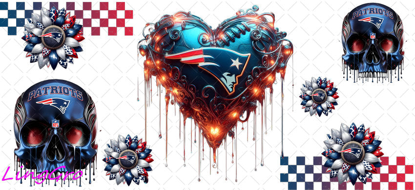 UV DTF Cup Wrap Transfer NEL Football Theme Waterproof Decal