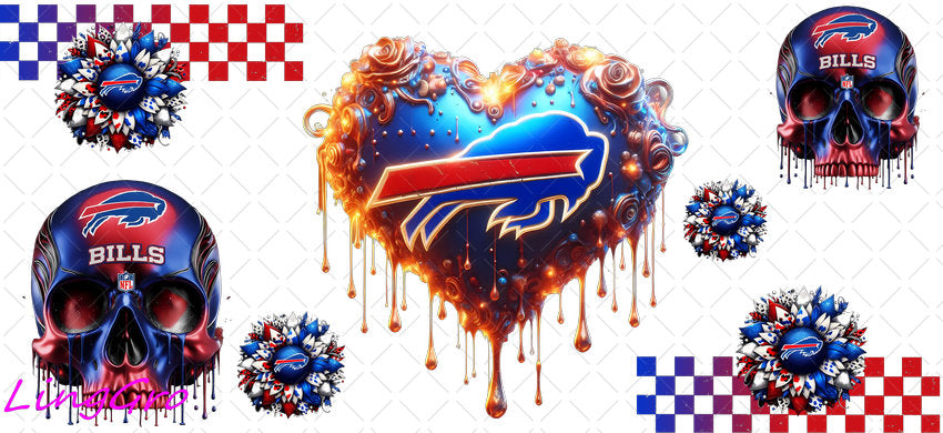 UV DTF Cup Wrap Transfer NEL Football Theme Waterproof Decal