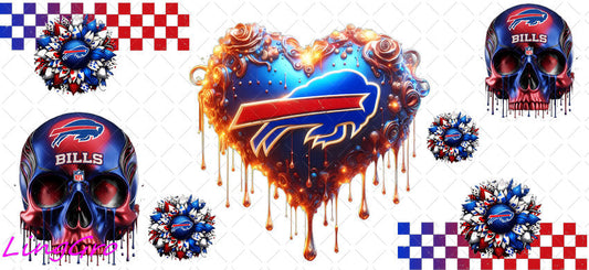 UV DTF Cup Wrap Transfer NEL Football Theme Waterproof Decal