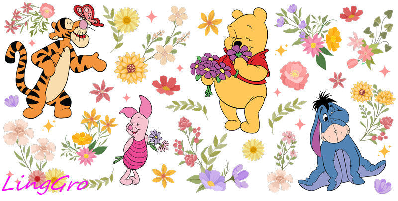 UV DTF Cup Wrap Transfer Disney Theme Waterproof Decal