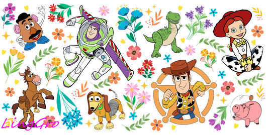 UV DTF Cup Wrap Transfer Disney Theme Waterproof Decal