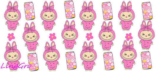 UV DTF Cup Wrap Transfer Labubu Waterproof Decal