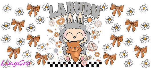 UV DTF Cup Wrap Transfer Labubu Waterproof Decal