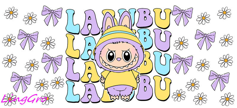 UV DTF Cup Wrap Transfer Labubu Waterproof Decal