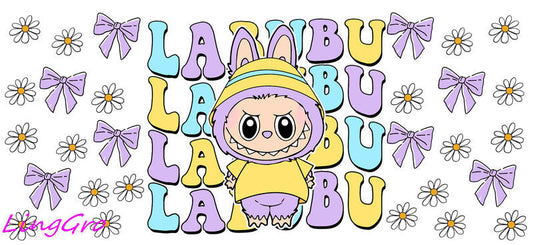 UV DTF Cup Wrap Transfer Labubu Waterproof Decal