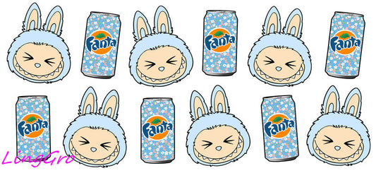 UV DTF Cup Wrap Transfer Labubu Waterproof Decal