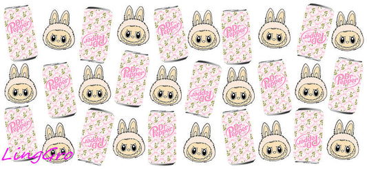 UV DTF Cup Wrap Transfer Labubu Waterproof Decal