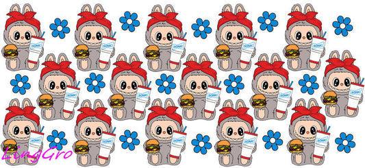UV DTF Cup Wrap Transfer Labubu Waterproof Decal