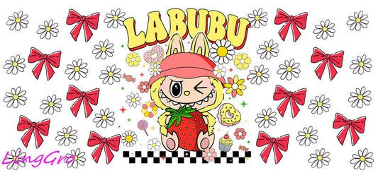 UV DTF Cup Wrap Transfer Labubu Waterproof Decal