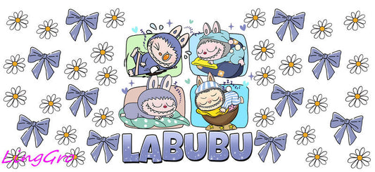 UV DTF Cup Wrap Transfer Labubu Waterproof Decal