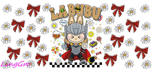 UV DTF Cup Wrap Transfer Labubu Waterproof Decal