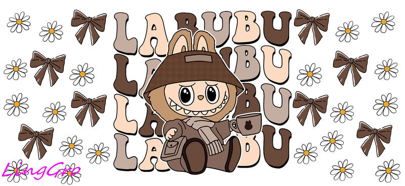 UV DTF Cup Wrap Transfer Labubu Waterproof Decal