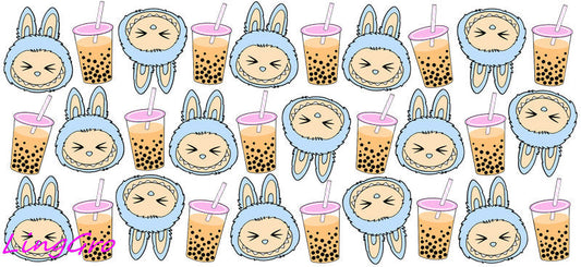 UV DTF Cup Wrap Transfer Labubu Waterproof Decal