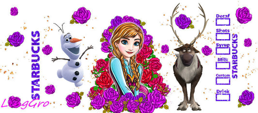 UV DTF Cup Wrap Transfer Disney Theme Waterproof Decal
