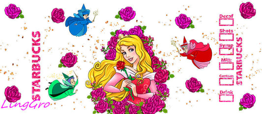 UV DTF Cup Wrap Transfer Disney Theme Waterproof Decal