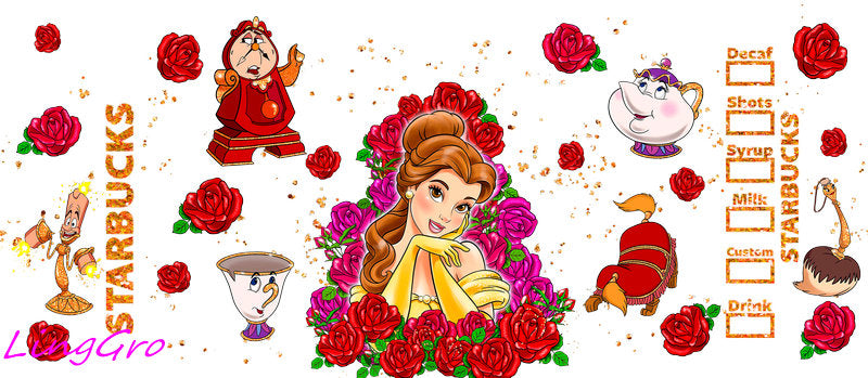 UV DTF Cup Wrap Transfer Disney Theme Waterproof Decal