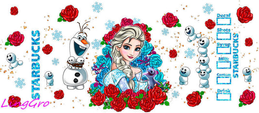 UV DTF Cup Wrap Transfer Disney Theme Waterproof Decal