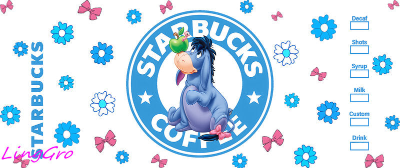 UV DTF Cup Wrap Transfer Disney Theme Waterproof Decal
