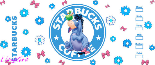 UV DTF Cup Wrap Transfer Disney Theme Waterproof Decal