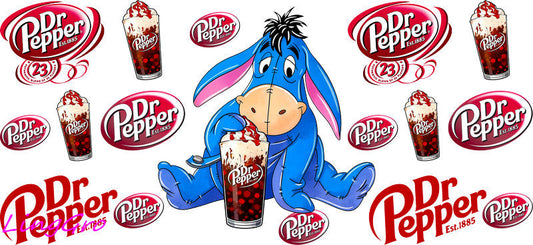 UV DTF cup wrap for Libbey glass, soda theme tumbler decal