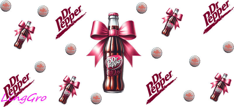 UV DTF cup wrap for Libbey glass, soda theme tumbler decal