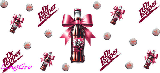 UV DTF cup wrap for Libbey glass, soda theme tumbler decal