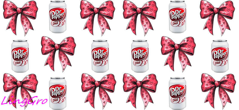 UV DTF cup wrap for Libbey glass, soda theme tumbler decal