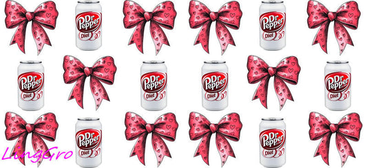 UV DTF cup wrap for Libbey glass, soda theme tumbler decal