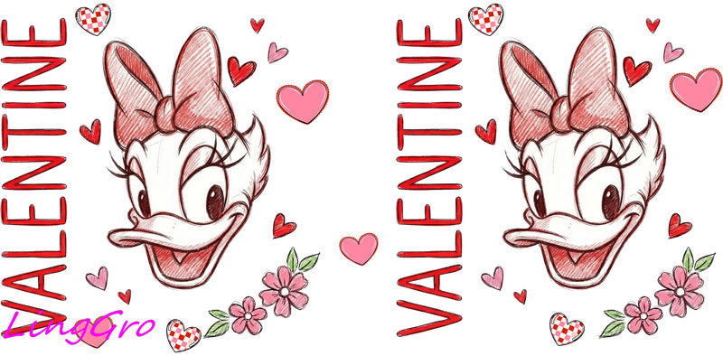 valentine uv dtf cup wrap pink love 19oz glass can sticker cute aesthetic design