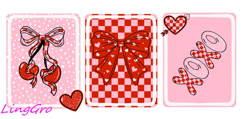 valentine uv dtf cup wrap pink love 33oz glass can sticker cute aesthetic design
