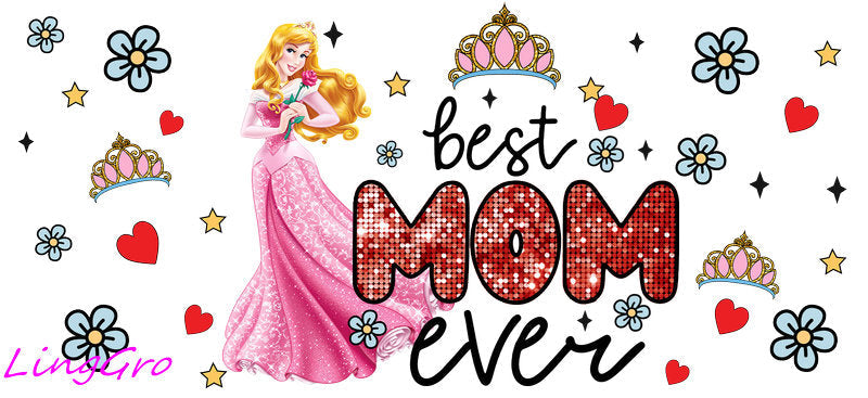 cute mom uv dtf cup wrap design for glass cup trendy mama uv dtf sticker