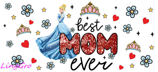 cute mom uv dtf cup wrap design for glass cup trendy mama uv dtf sticker