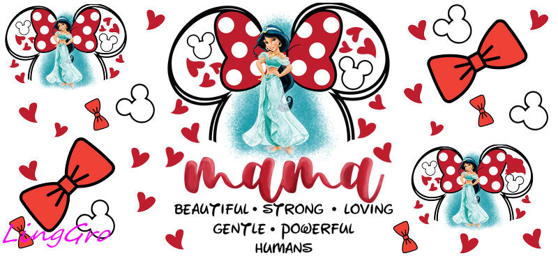 cute mom uv dtf cup wrap design for glass cup trendy mama uv dtf sticker