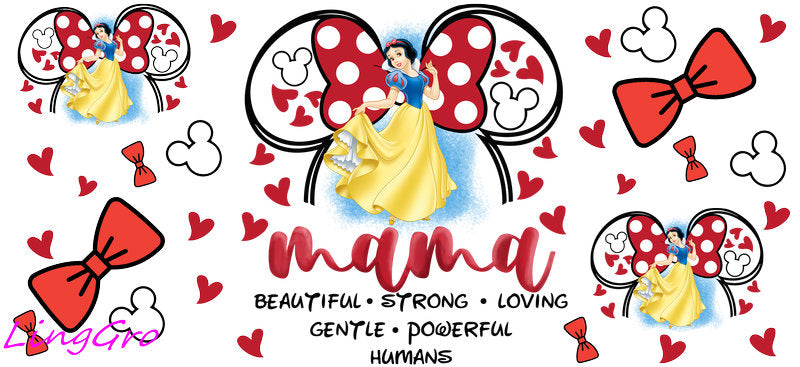 cute mom uv dtf cup wrap design for glass cup trendy mama uv dtf sticker