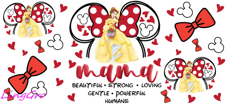 cute mom uv dtf cup wrap design for glass cup trendy mama uv dtf sticker