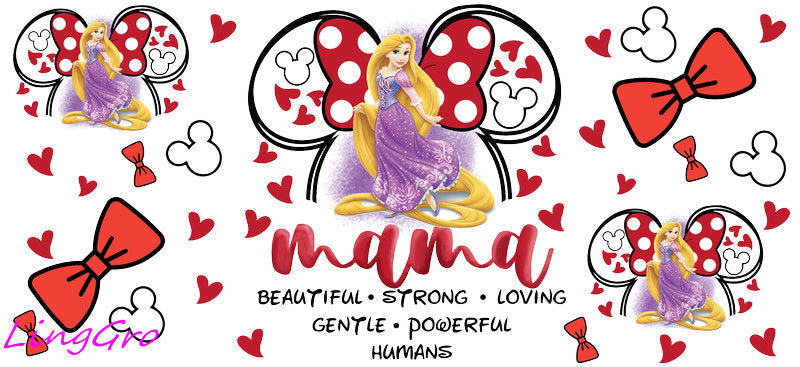 cute mom uv dtf cup wrap design for glass cup trendy mama uv dtf sticker