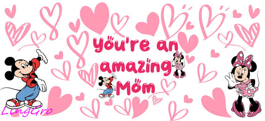 cute mom uv dtf cup wrap design for glass cup trendy mama uv dtf sticker